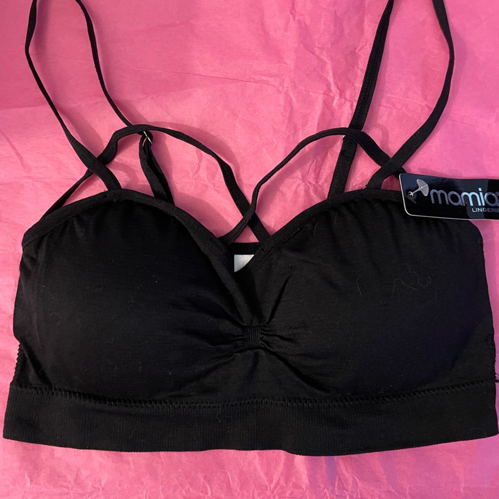 Mamia Lingerie Women's Black Bralette Size Free Size(Fits Small)